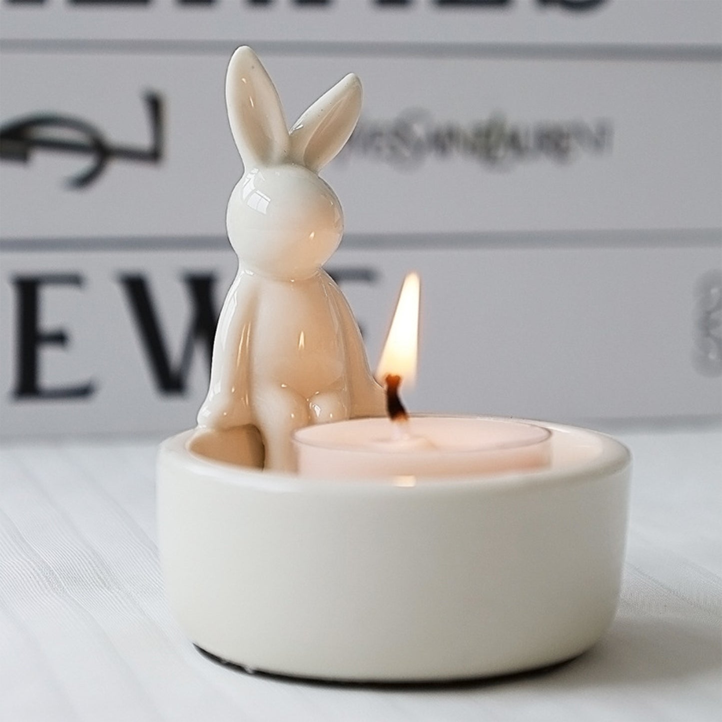 Bunny Ceramic Candle Holder