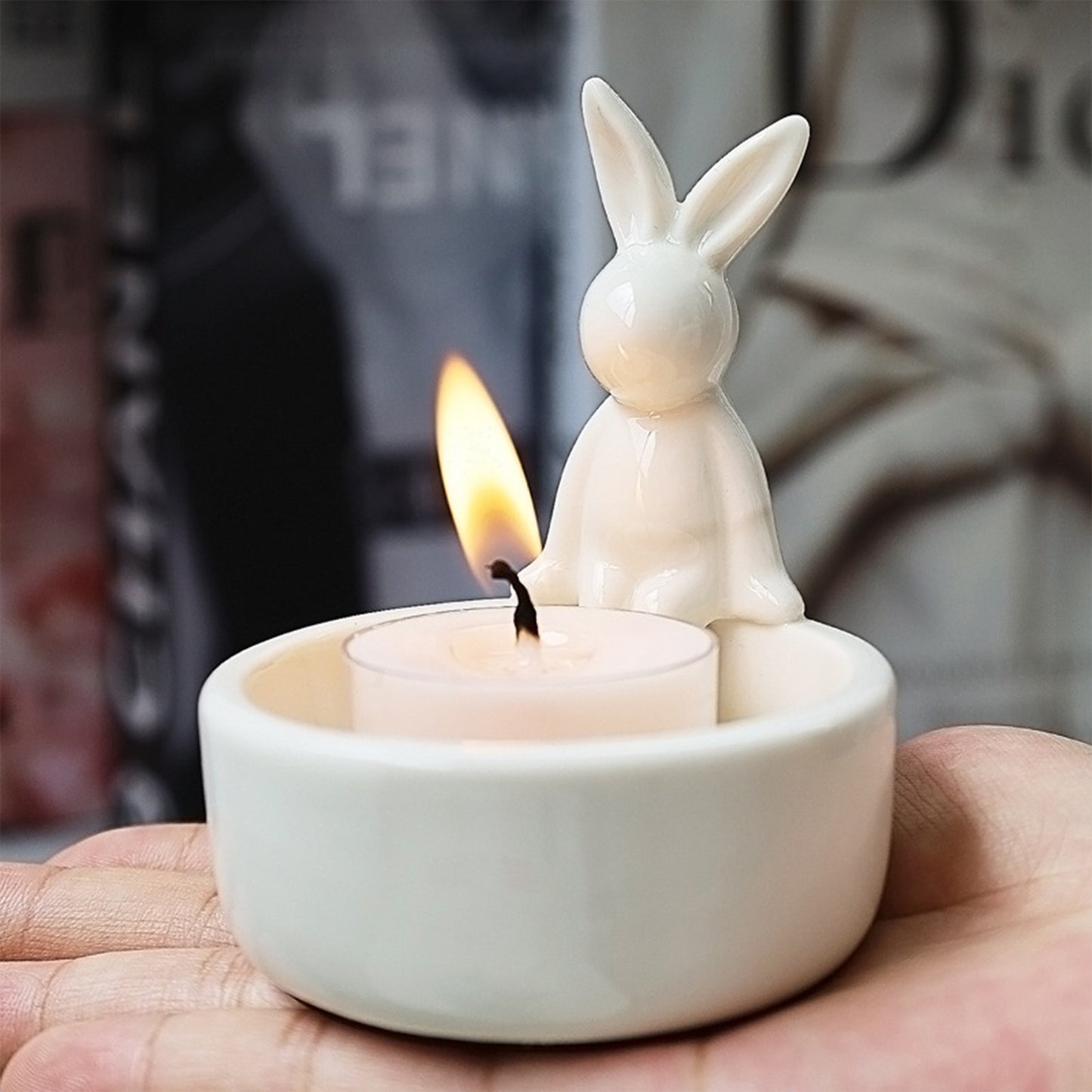 Bunny Ceramic Candle Holder
