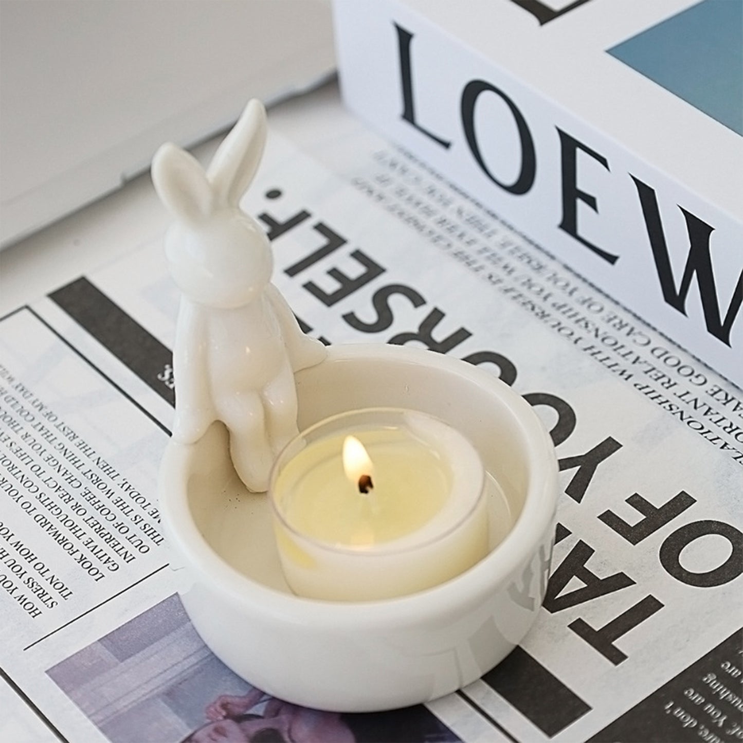 Bunny Ceramic Candle Holder