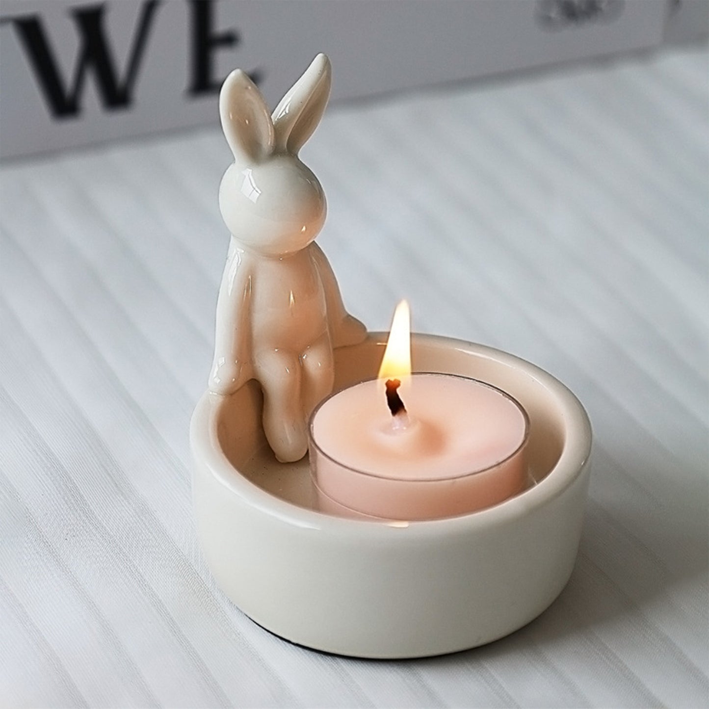 Bunny Ceramic Candle Holder