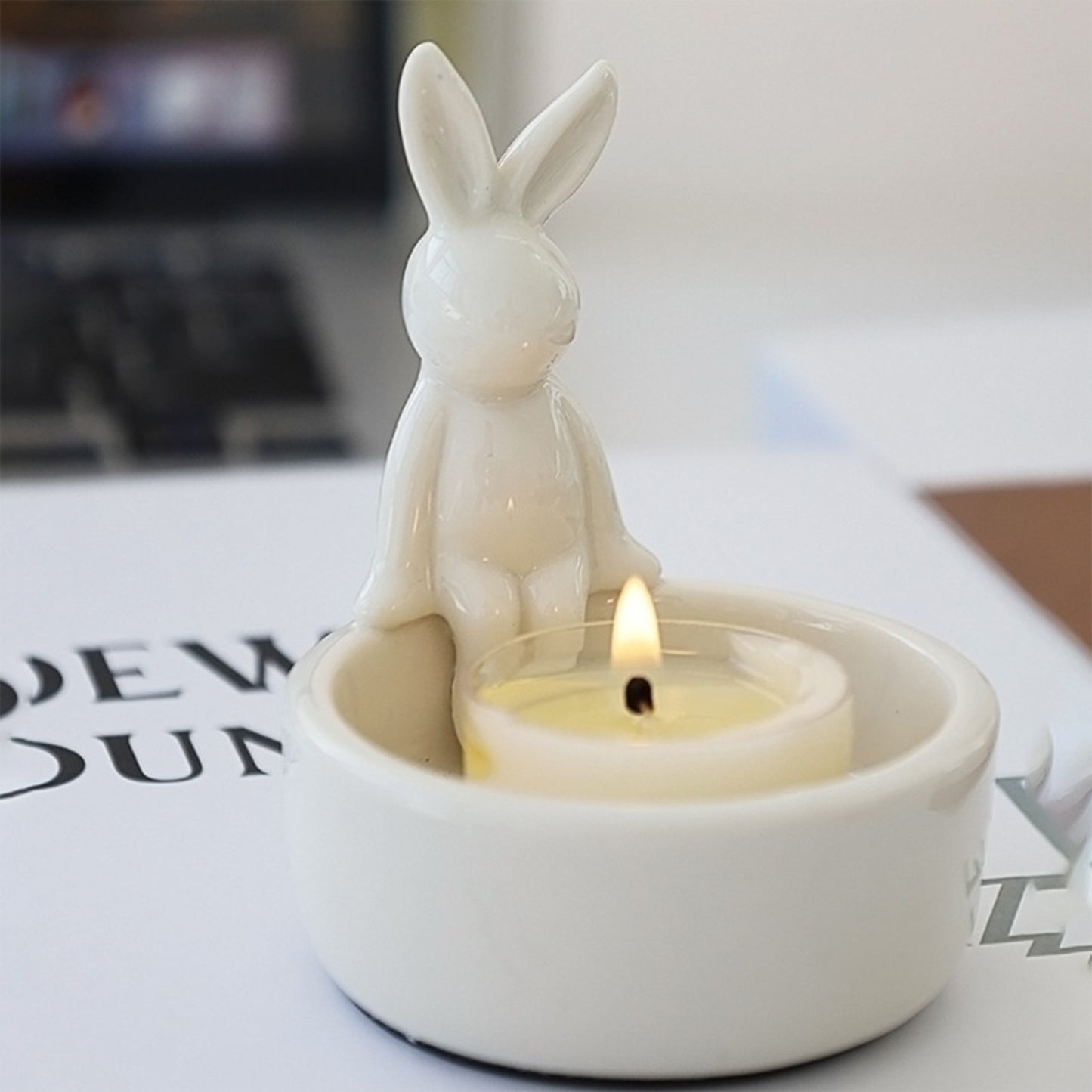 Bunny Ceramic Candle Holder