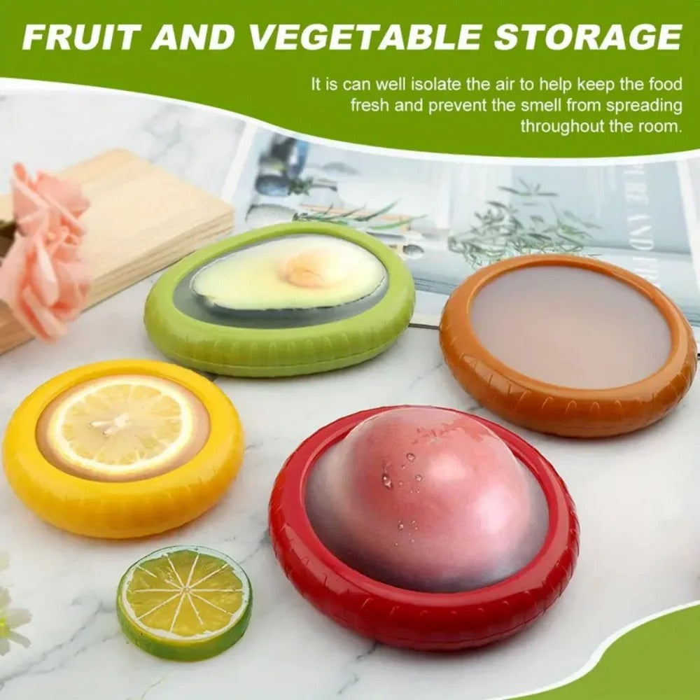 4pcs Reusable Silicone Food Savers
