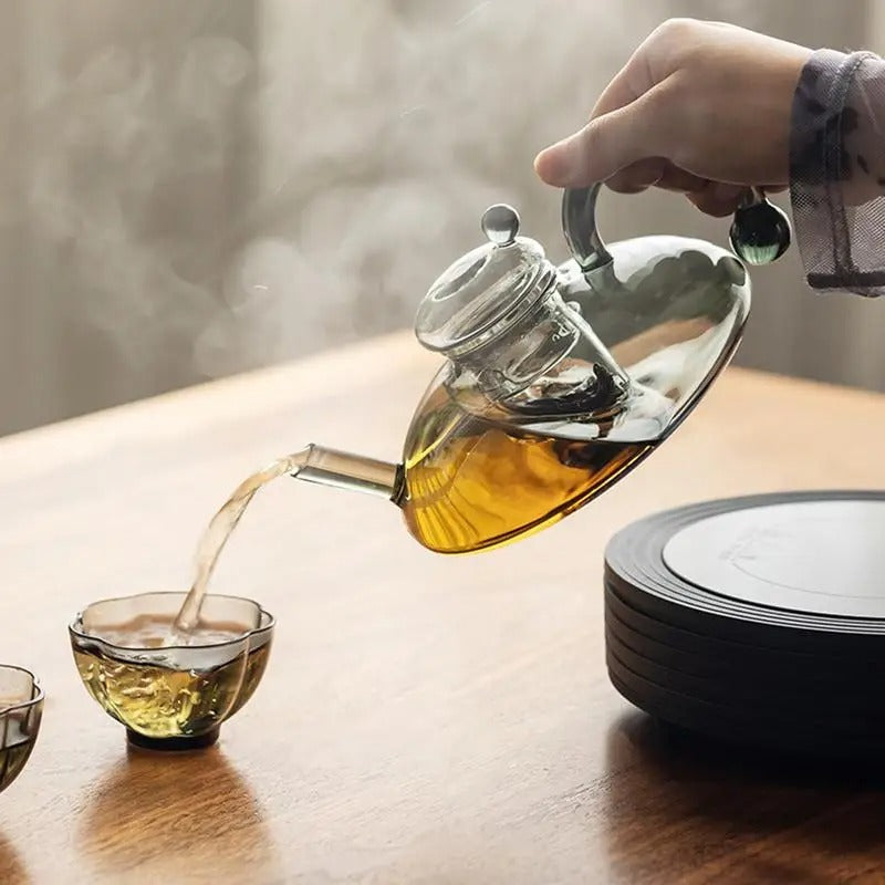Glass Teapot with Infuser – Electric Glass Tea Kettle & Hot Tea Maker with Handle