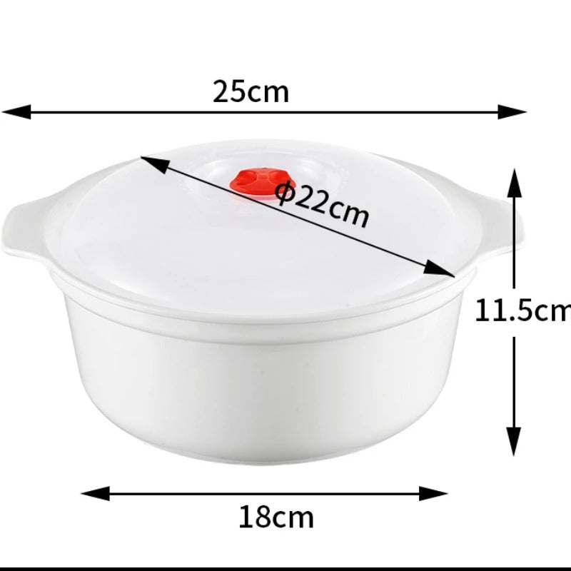 Microwave-Safe Plastic Bowl Set with Lids – 3pcs