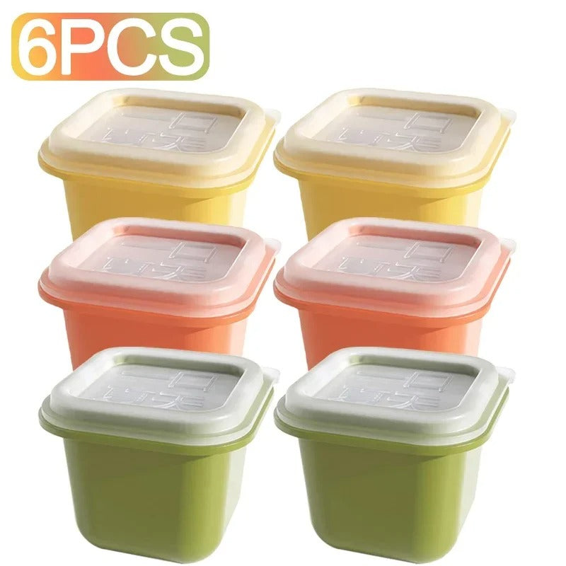 6pcs Reusable Square Ice Cube Moulds