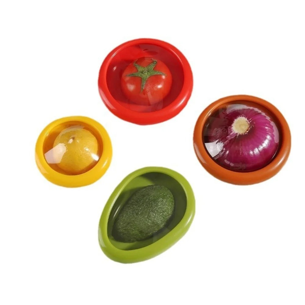 4pcs Reusable Silicone Food Savers