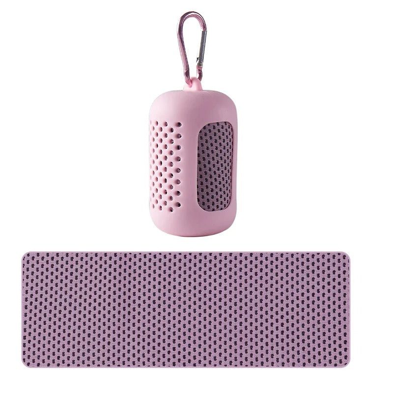 Cooling Towel with Portable Case and Carabiner – Quick-Dry, Super Absorbent