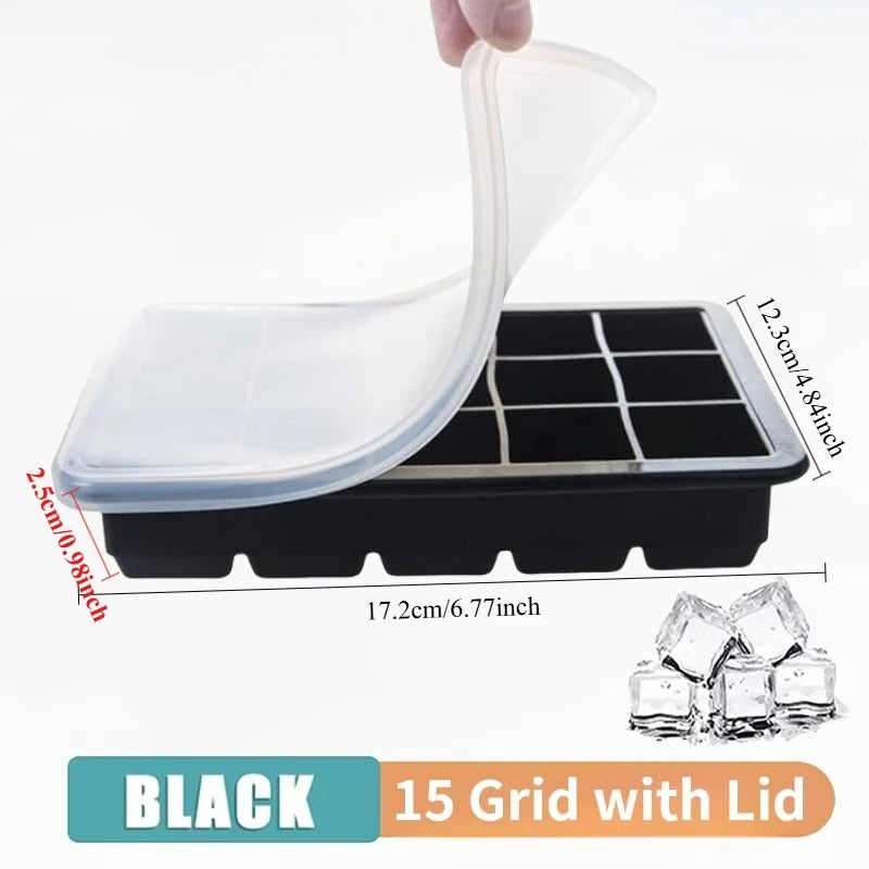 Silicone Ice Cube Molds with Lids