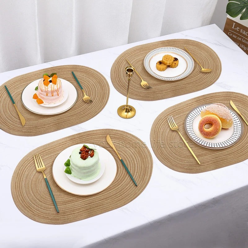Non-Slip Placemats Set – 4pcs Heat-Resistant Table Mats