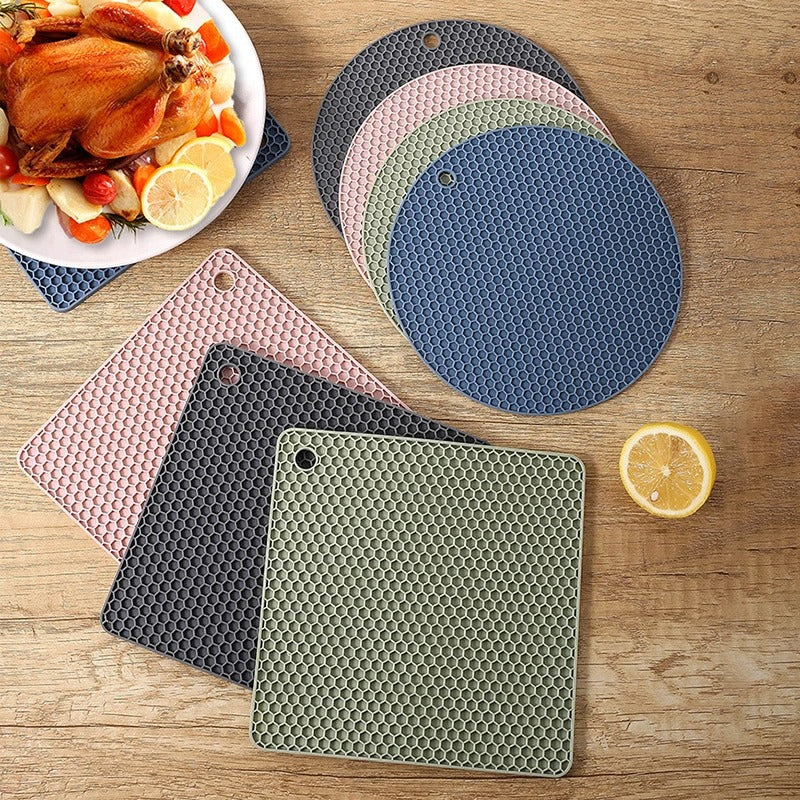 4-Piece Silicone Coaster Set – Heat-Resistant & Non-Slip