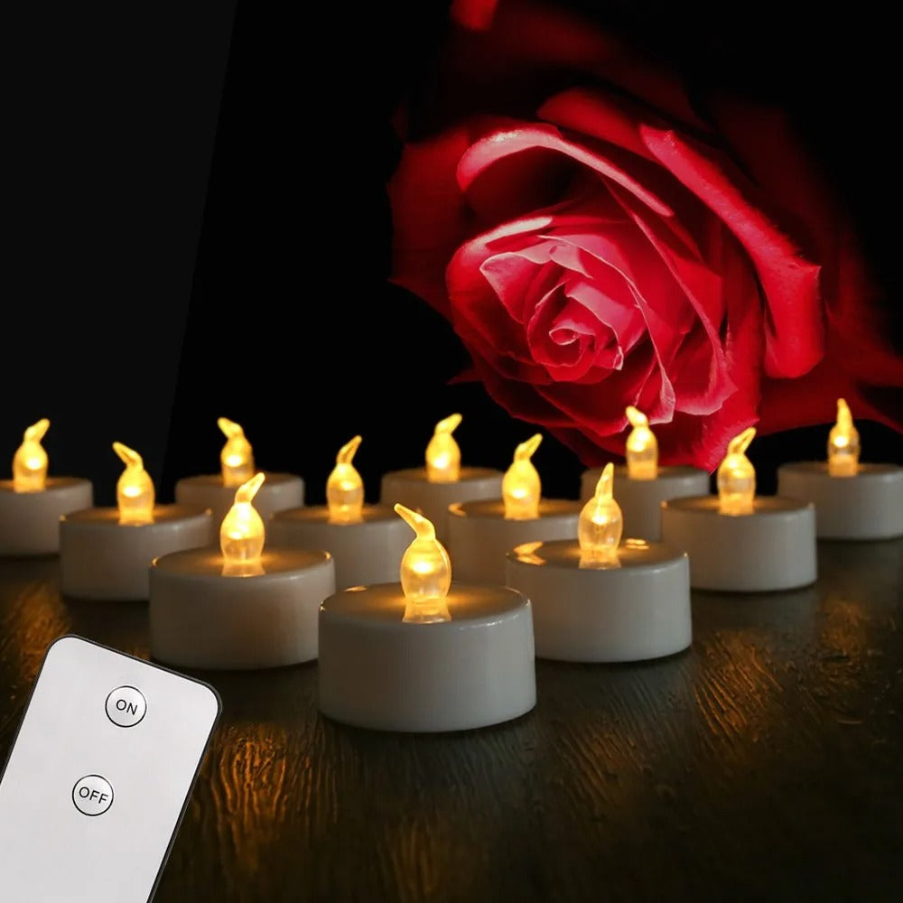 Flickering LED Tealight Candle Set -6pcs