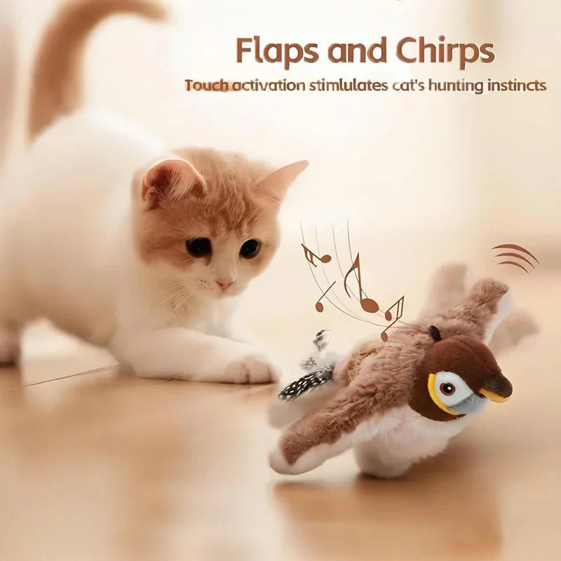Interactive Flapping Bird Cat Hunt Toy