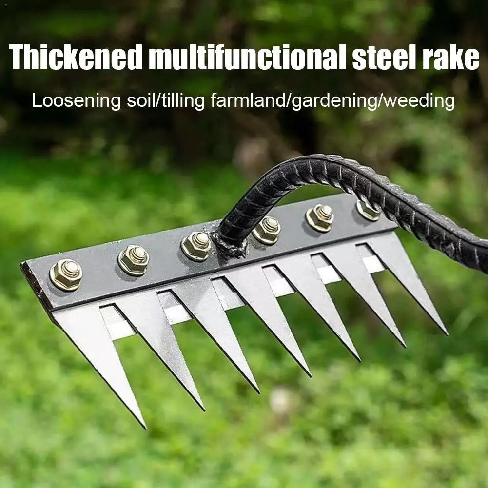 Heavy-Duty Steel Garden Rake