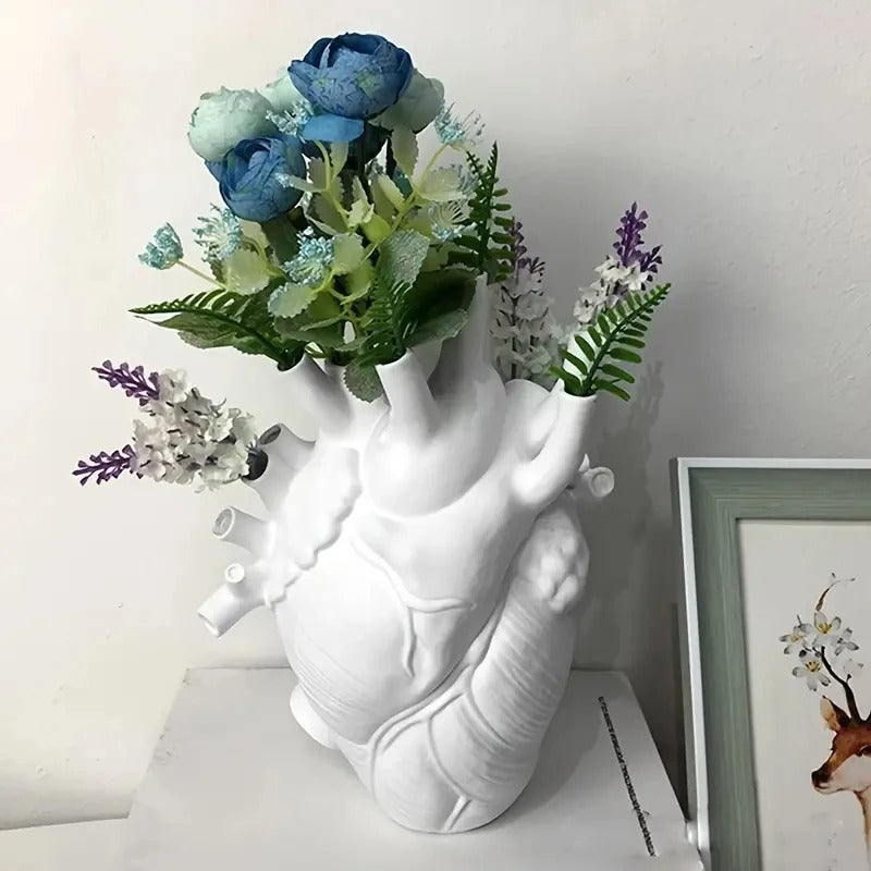 Anatomical Resin Heart Vase