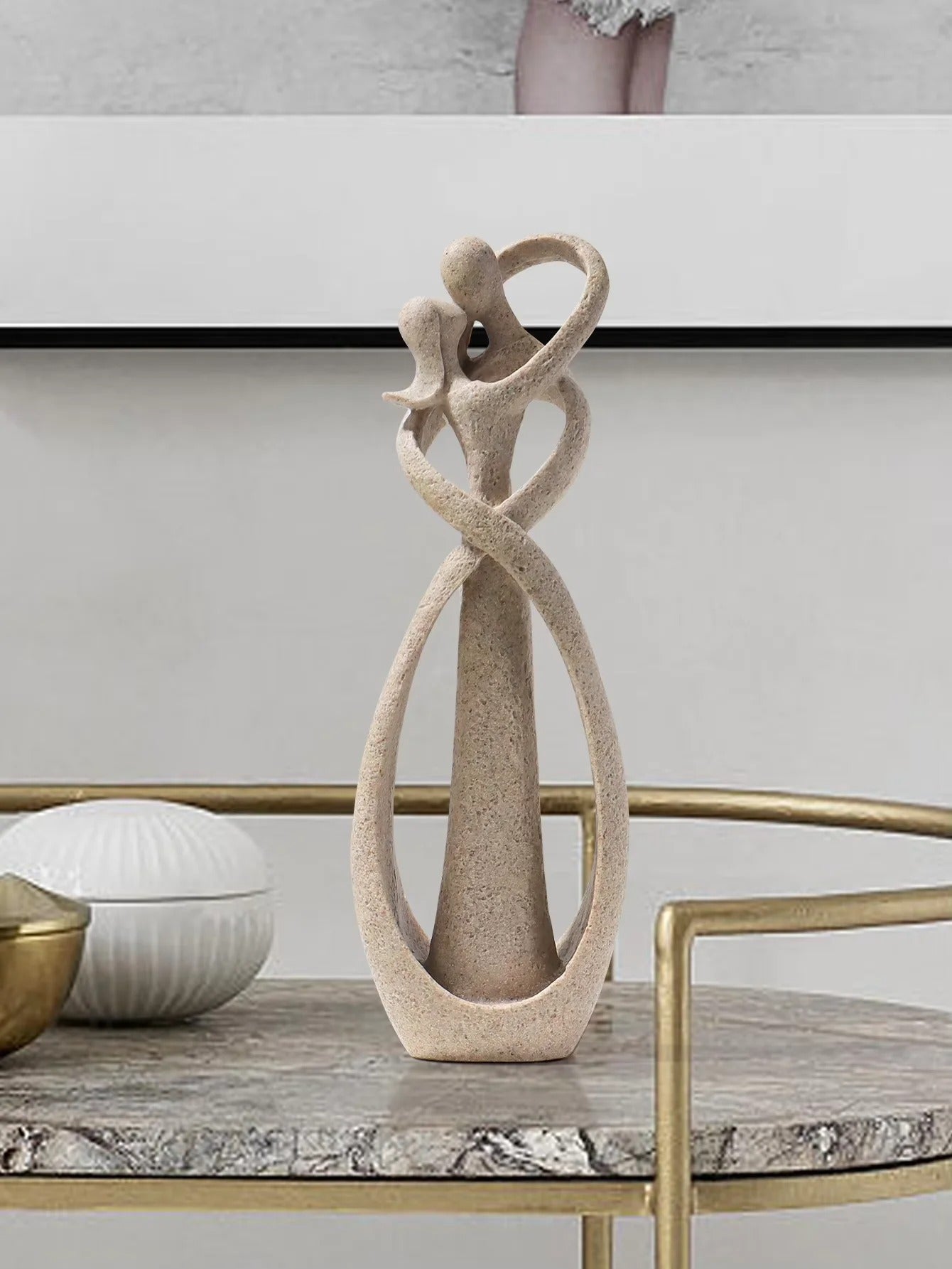 Nordic Embracing Couple Sculpture
