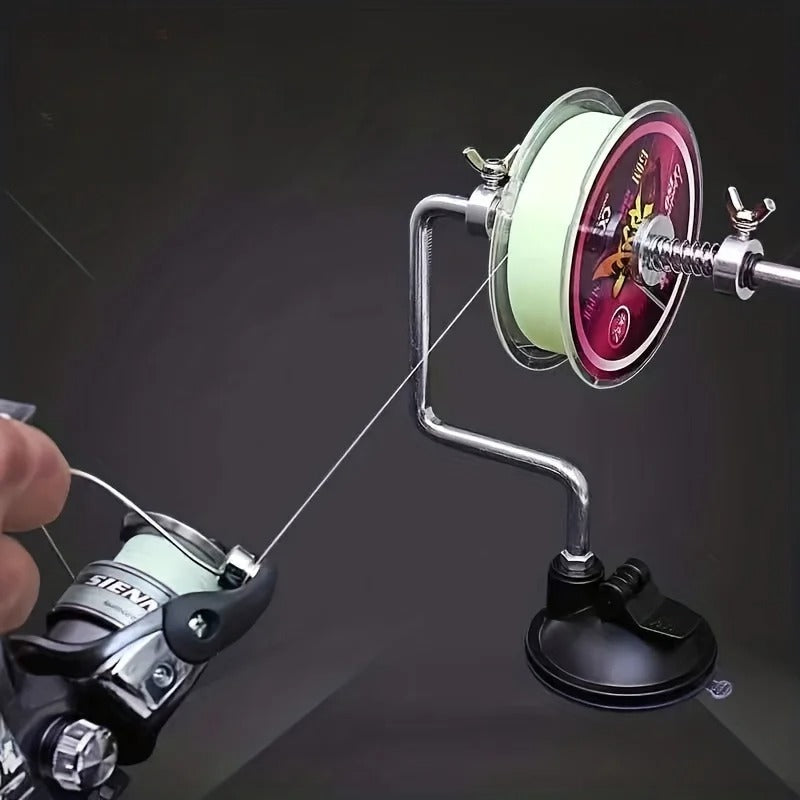 Aluminum Fishing Line Spooler – Suction Cup Reel Winder Tool