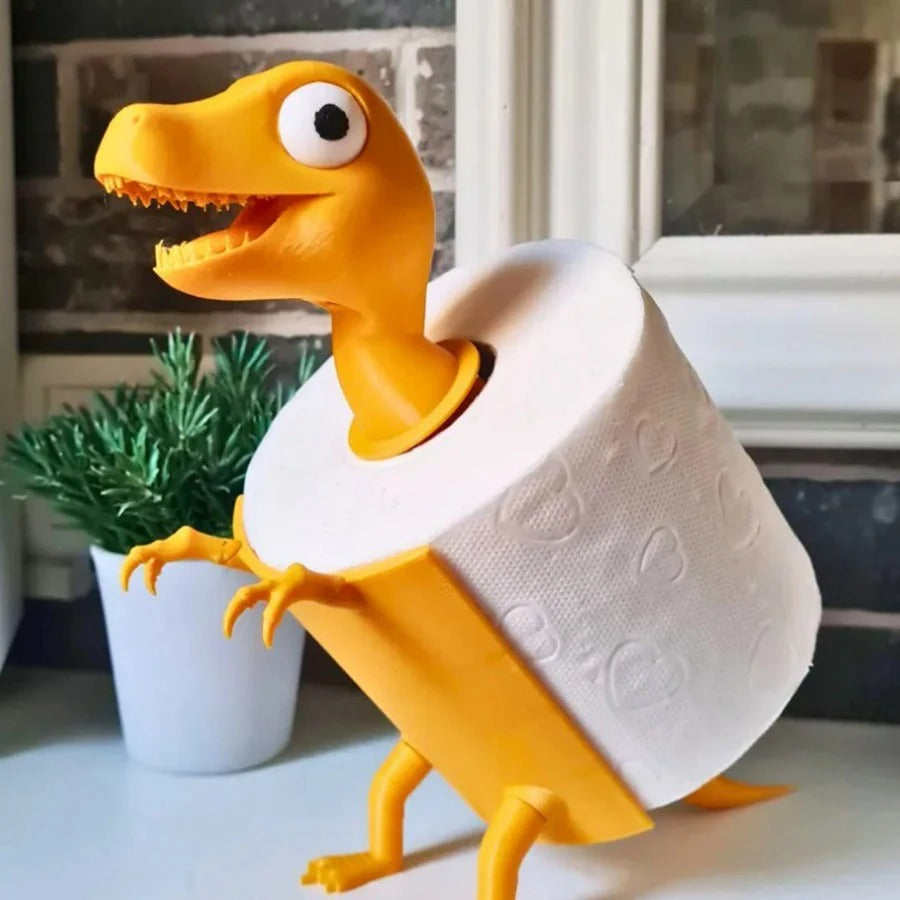 3D-Printed Dinosaur Toilet Paper Holder