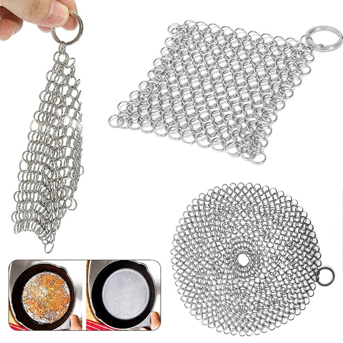 Stainless Steel Chainmail Scrubber