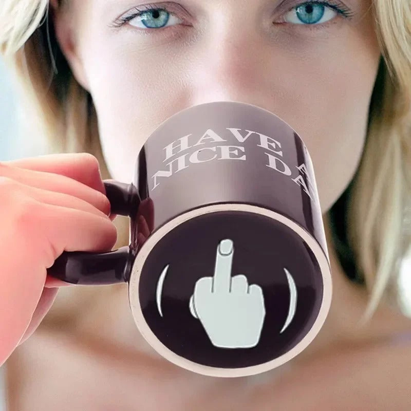 Lustige Mittelfinger-Tasse – Kreative Keramik-Kaffeetasse als Geschenk