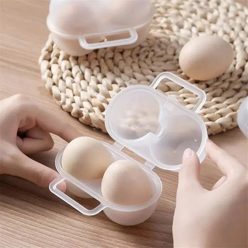 Portable 2-Cell Egg Storage Box – Shockproof & Reusable