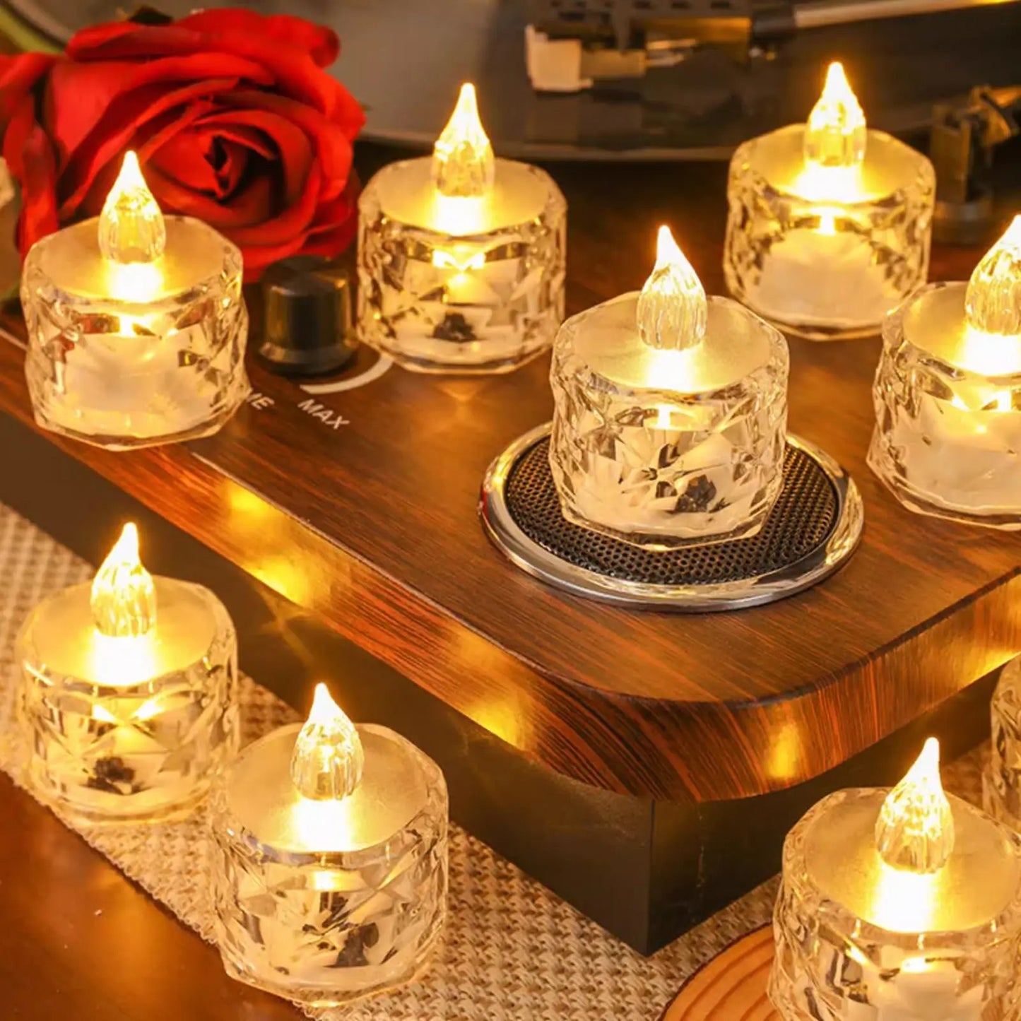 4pcs Crystal Flameless LED Candles