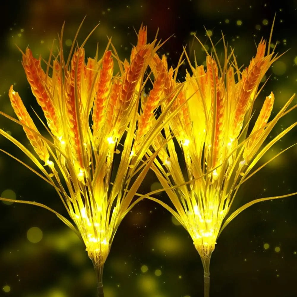 Solar-Powered Wheat LED Garden Lights
