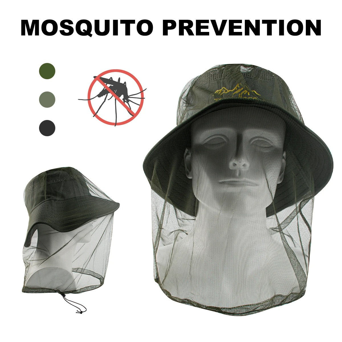 Mosquito Head Net for Camping , Hiking & Fishing
