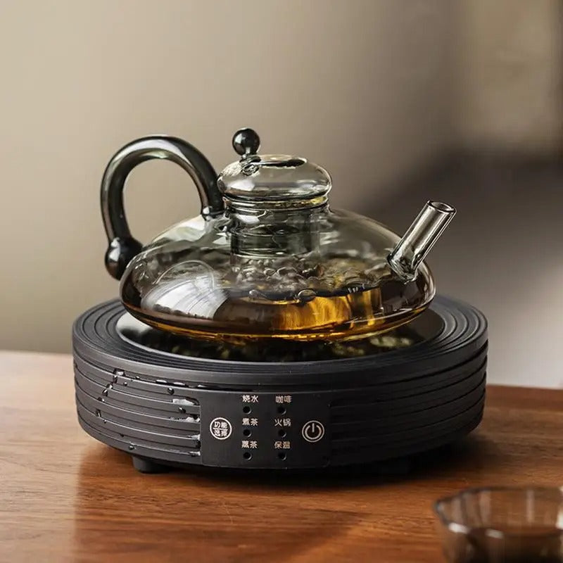 Glass Teapot with Infuser – Electric Glass Tea Kettle & Hot Tea Maker with Handle