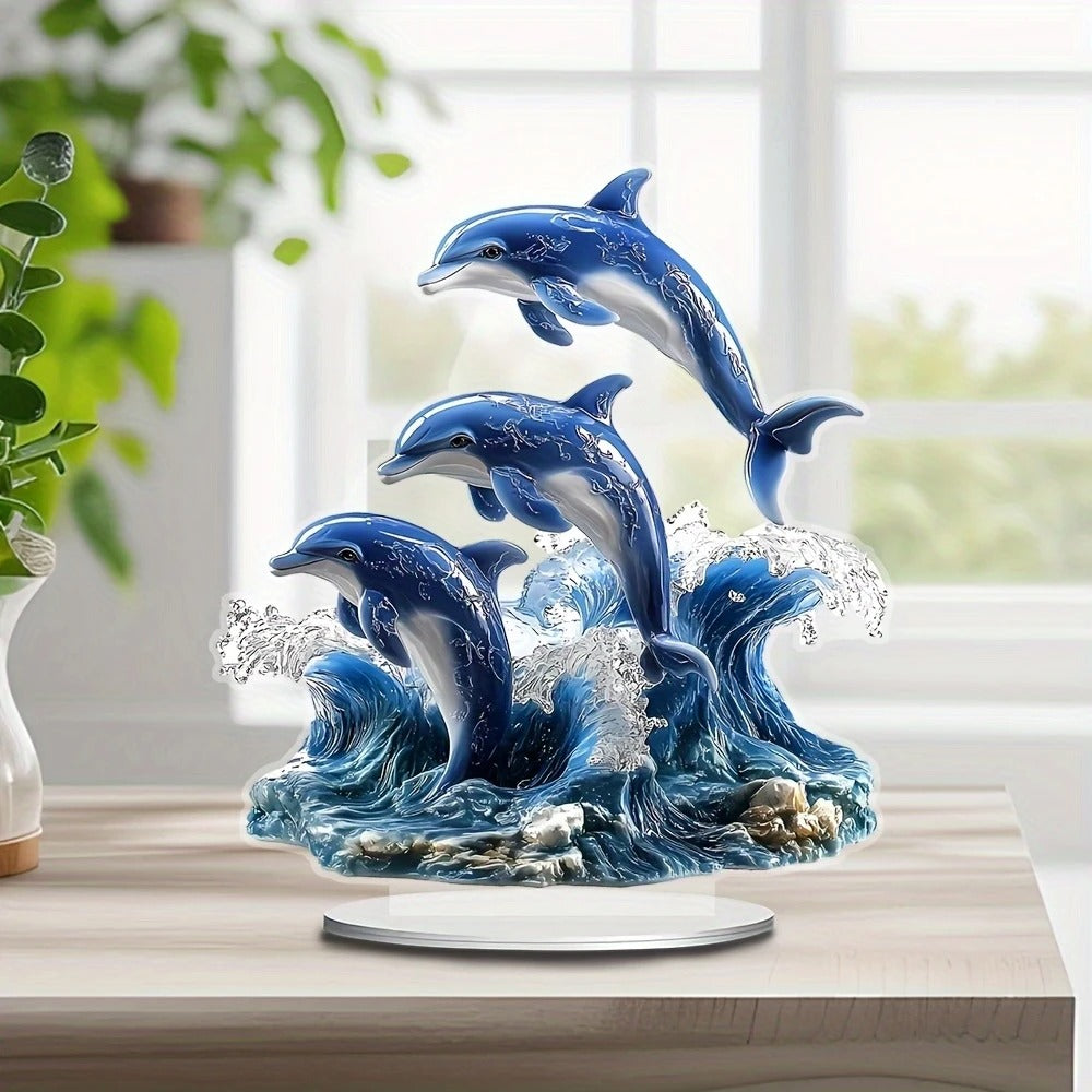 Jumping Dolphins 2D Acrylic Decor