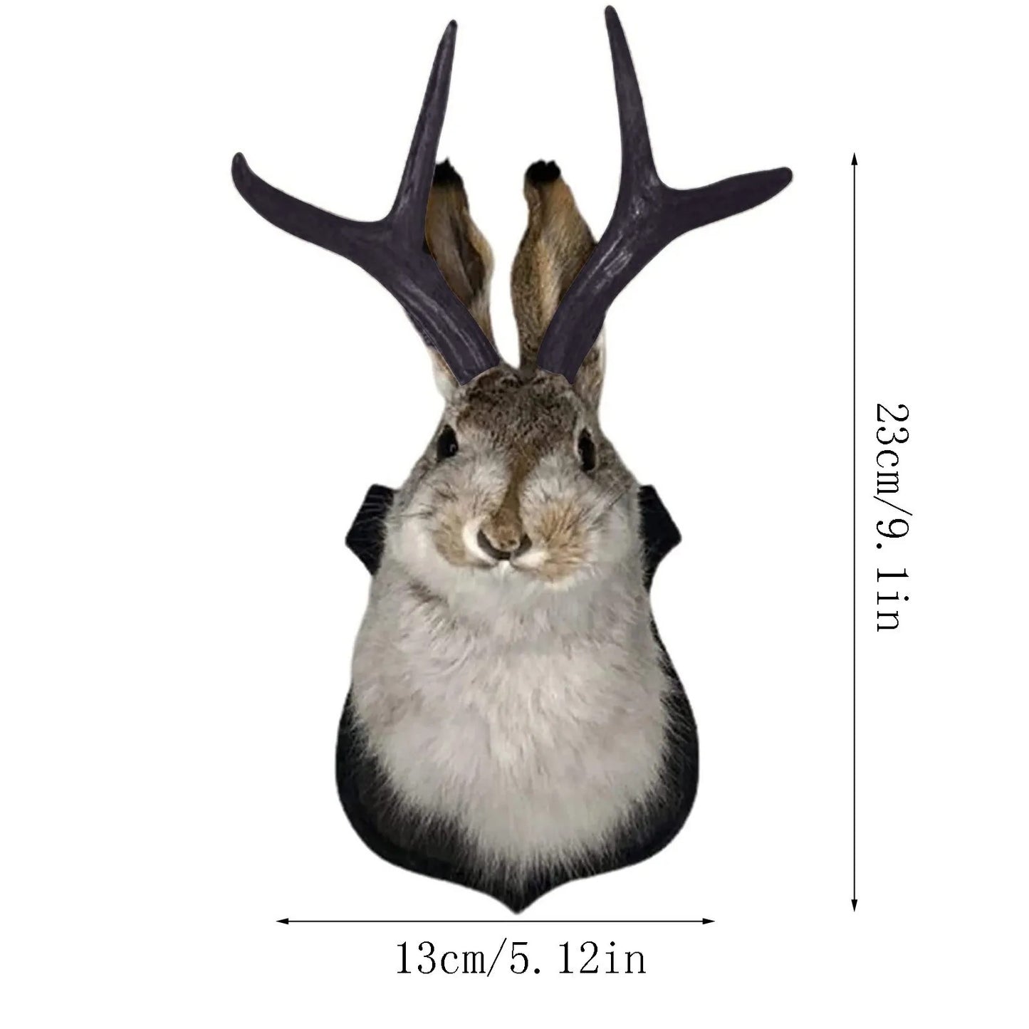 Rabbit with Antlers Wall Sculpture