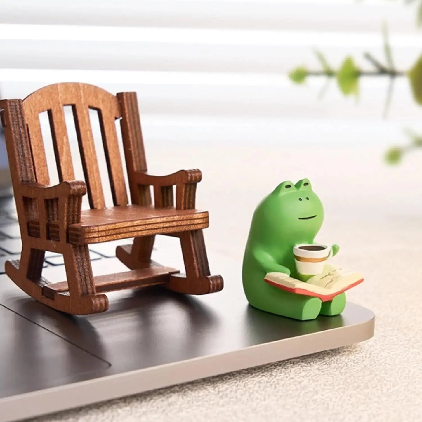 Frog in Rocking Chair Miniature