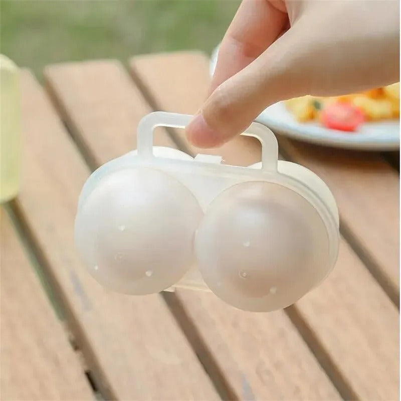 Portable 2-Cell Egg Storage Box – Shockproof & Reusable