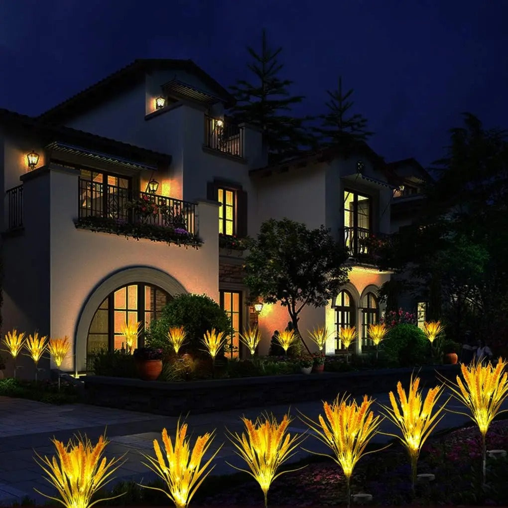 Solar-Powered Wheat LED Garden Lights