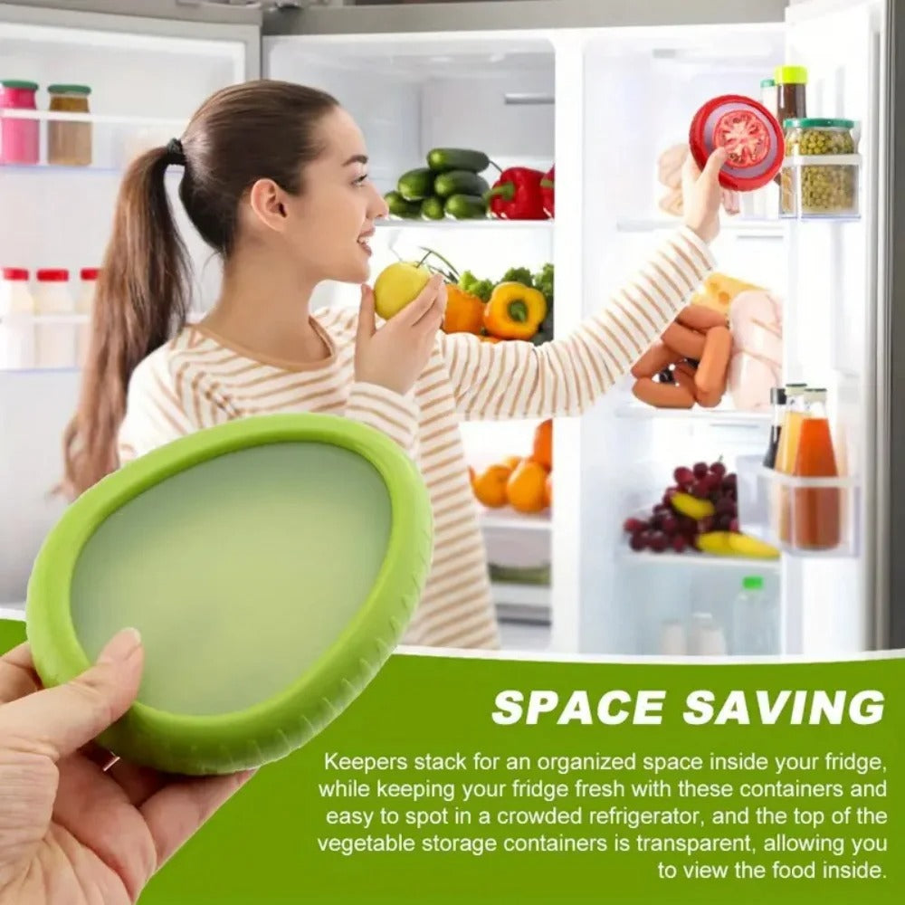 4pcs Reusable Silicone Food Savers
