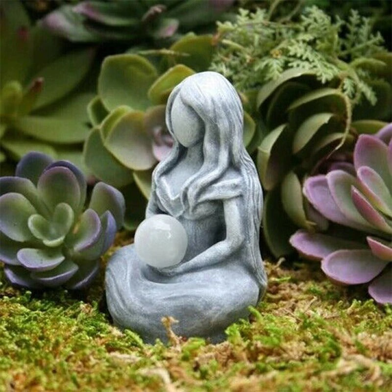 Moon Goddess Statue – Greek-Inspired Resin Sculpture