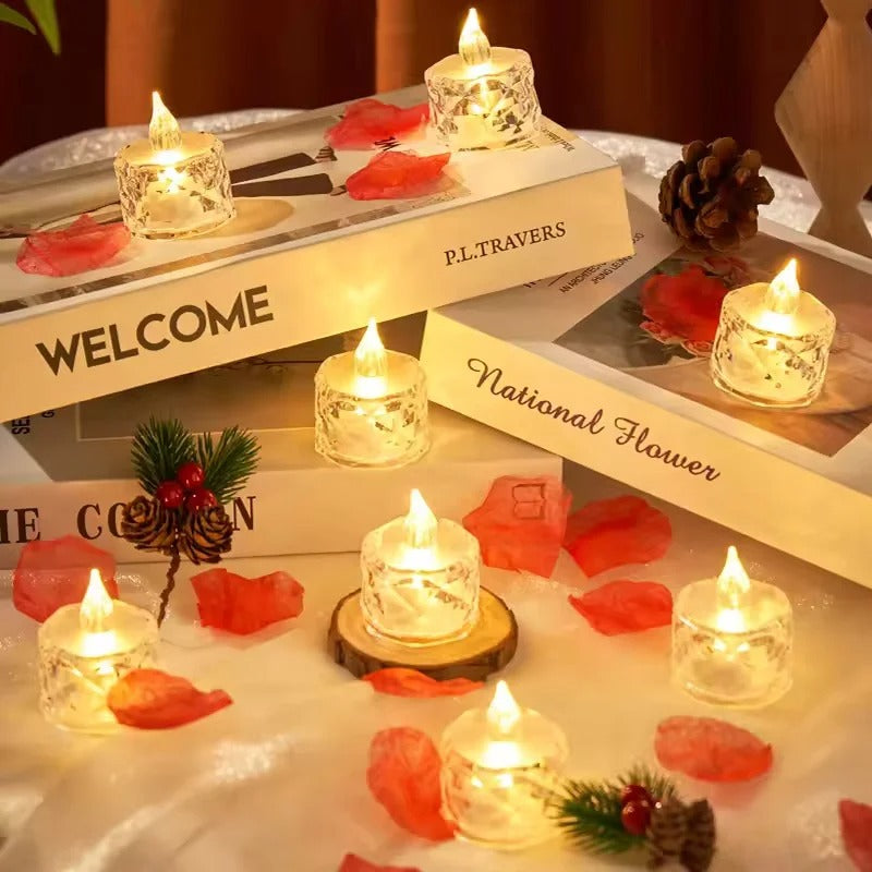 4pcs Crystal Flameless LED Candles