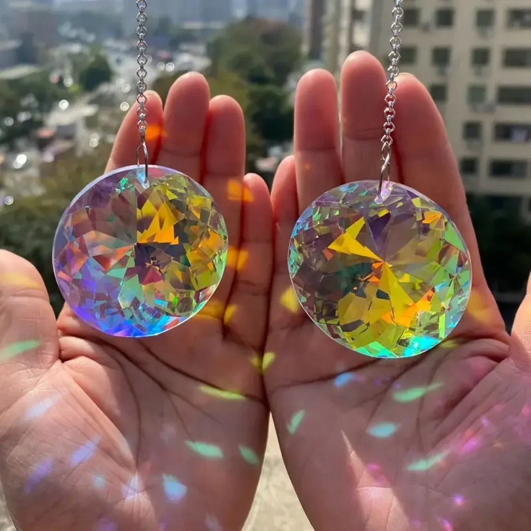 2pcs Crystal Sun Catchers – Hanging Prism Rainbow Makers for Windows