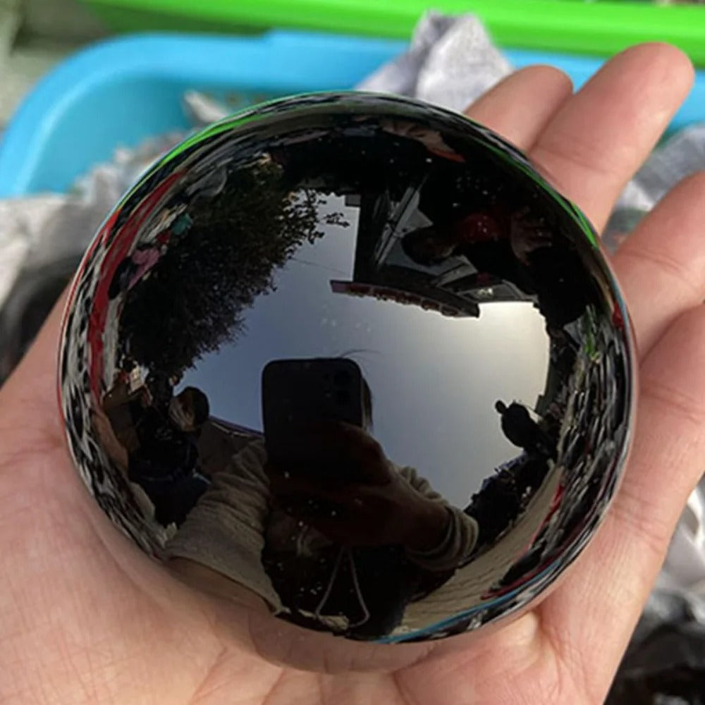 Natural Black Obsidian Sphere – Healing Crystal