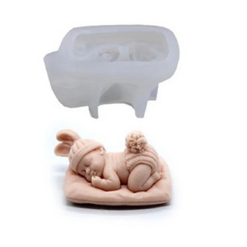 3D Sleeping Baby Silicone Mold