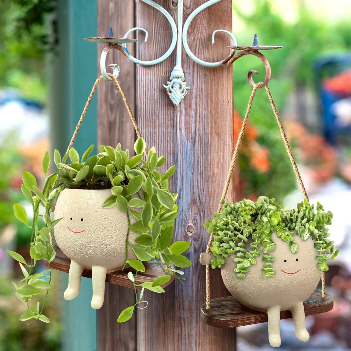 Smiling Face Swing Planter
