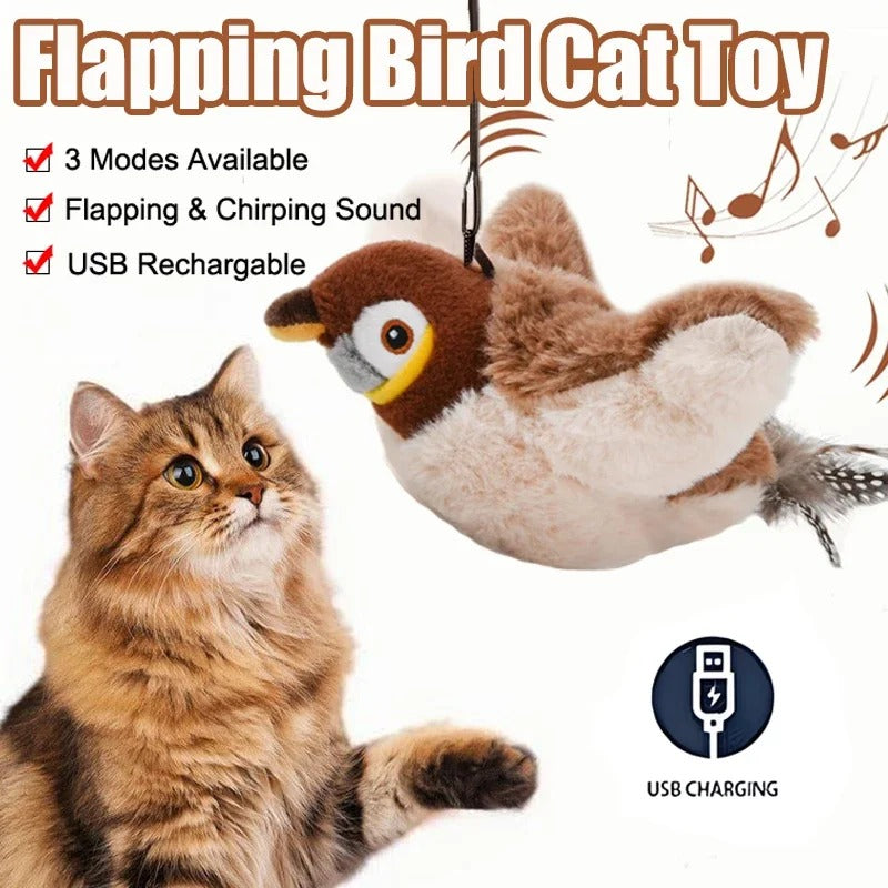 Interactive Flapping Bird Cat Hunt Toy