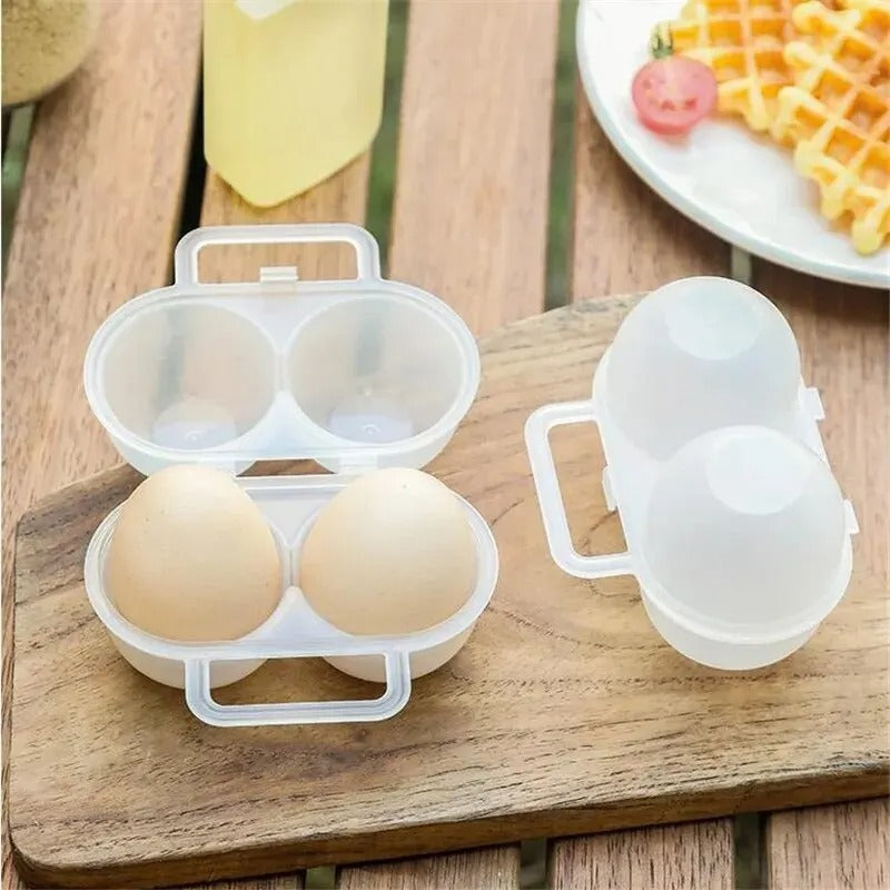 Portable 2-Cell Egg Storage Box – Shockproof & Reusable