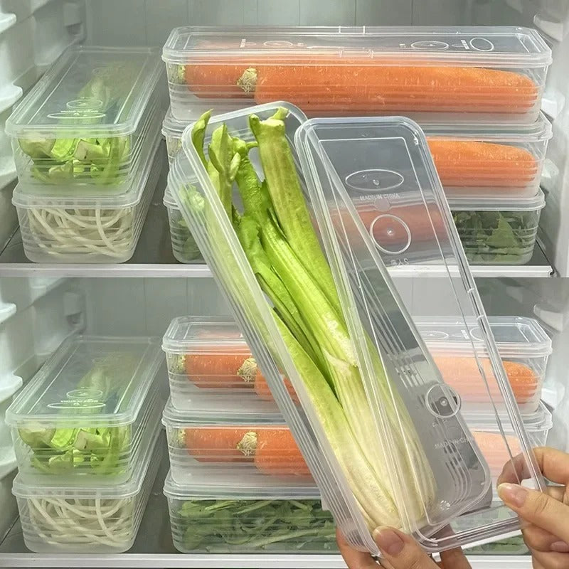 5pcs Fridge Organizer Boxes – Airtight Food Storage Containers with Lids