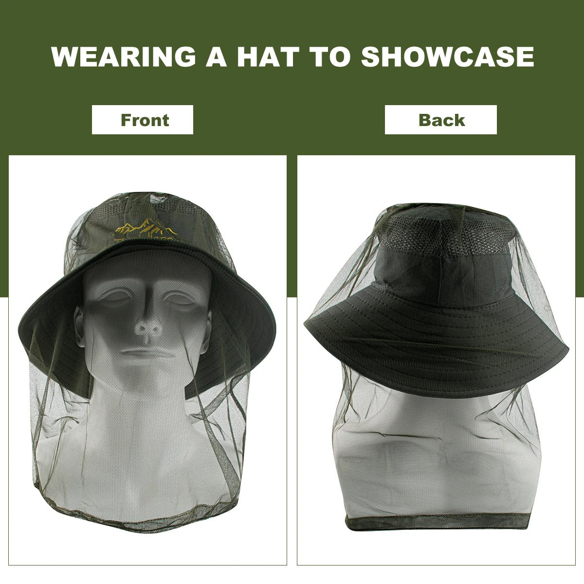 Mosquito Head Net for Camping , Hiking & Fishing