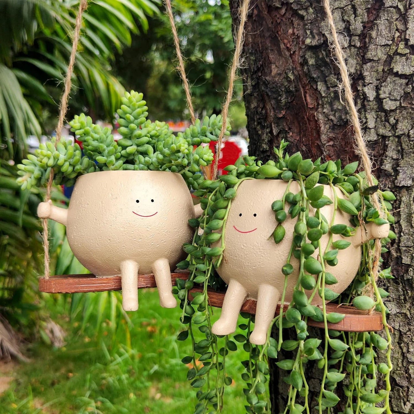 Smiling Face Swing Planter