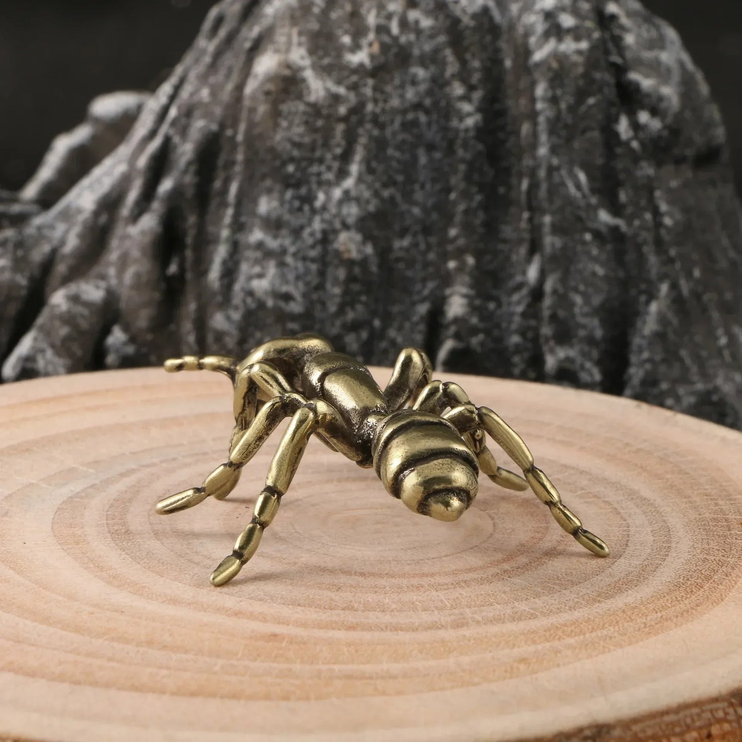Brass Ant Figurine – Miniature Vintage Desk Ornament