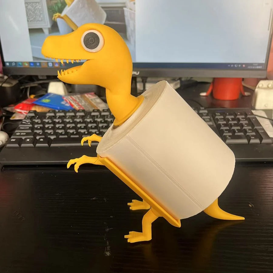 3D-Printed Dinosaur Toilet Paper Holder