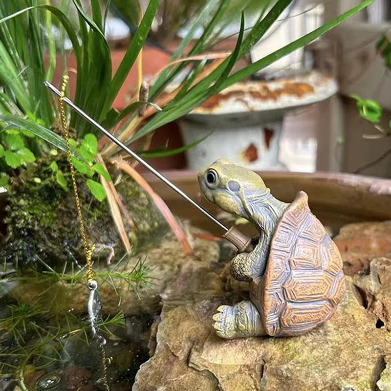 Creative Turtle Fishing Statue