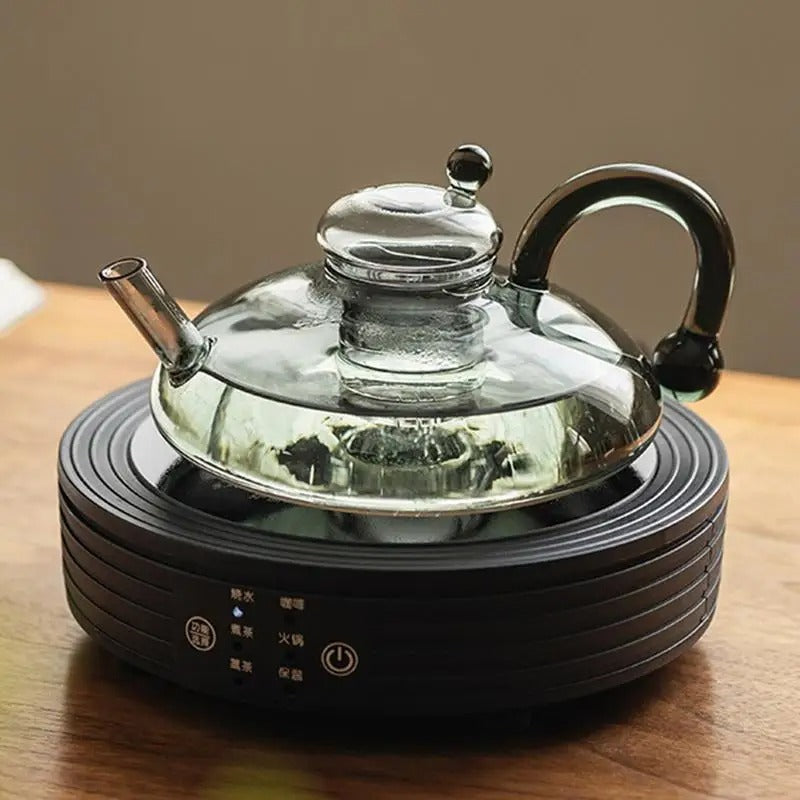 Glass Teapot with Infuser – Electric Glass Tea Kettle & Hot Tea Maker with Handle