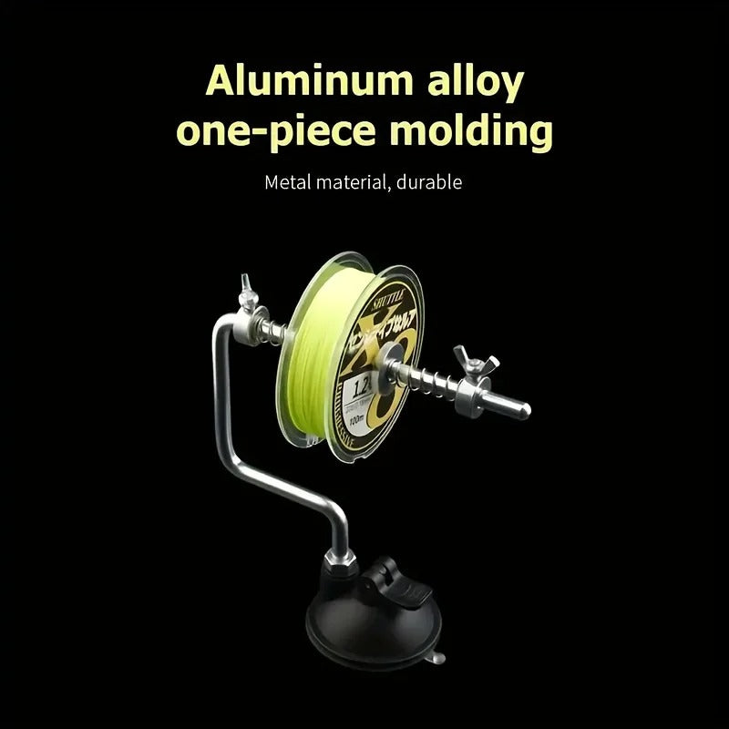 Aluminum Fishing Line Spooler – Suction Cup Reel Winder Tool
